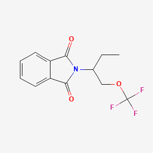 molecular formula C13H12F3NO3 B6351512 2-[1-(Trifluoromethoxy)methyl]propyl-isoindole-1,3-dione, 97% CAS No. 1408279-42-4