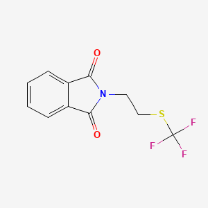 molecular formula C11H8F3NO2S B6351515 2-(2-Trifluoromethylthio-ethyl)-isoindole-1,3-dione, 97% CAS No. 1408279-16-2
