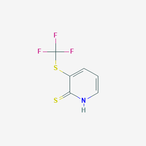 molecular formula C6H4F3NS2 B6351549 3-Trifluoromethylthio-2(1H)-pyridinethione, 95% CAS No. 1204234-59-2