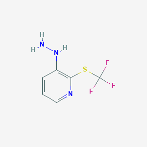 molecular formula C6H6F3N3S B6351550 3-Hydrazinyl-2-(trifluoromethylthio)pyridine, 97% CAS No. 1204234-99-0