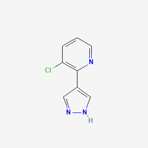 molecular formula C8H6ClN3 B6351564 3-Chloro-2-(1H-pyrazol-4-yl)-pyridine CAS No. 1446488-22-7