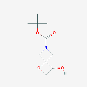 molecular formula C10H17NO4 B6351590 tert-Butyl (3R)-3-hydroxy-1-oxa-6-azaspiro[3.3]heptane-6-carboxylate CAS No. 2199214-82-7