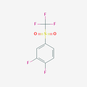 molecular formula C7H3F5O2S B6351626 3,4-Difluoro-(trifluoromethylsulfonyl)benzene, 98% CAS No. 1274903-32-0