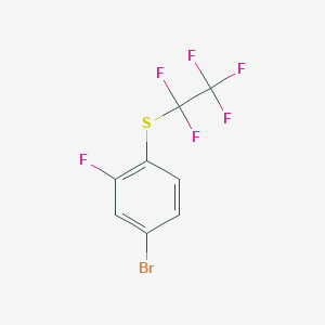 molecular formula C8H3BrF6S B6351632 3-Fluoro-4-(pentafluoroethylthio)bromobenzene, 97% CAS No. 1301739-36-5