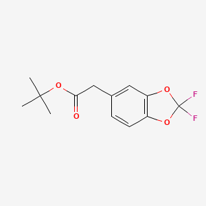 molecular formula C13H14F2O4 B6351636 2,2-Difluoro-1,3-benzodioxole-5-acetic acid tert-butyl ester CAS No. 1435806-85-1