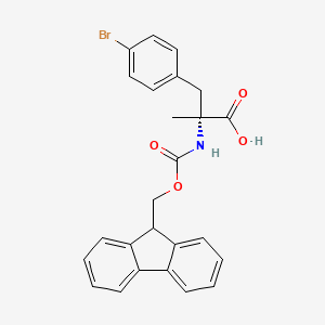 molecular formula C25H22BrNO4 B6351639 Fmoc-alpha-methyl-D-4-bromophenylalanine (Fmoc-D-aMePhe(4-Br)-OH) CAS No. 1310682-06-4