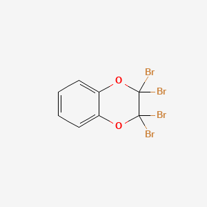 molecular formula C8H4Br4O2 B6351640 2,2,3,3-Tetrabromo-1,4-benzodioxane, 97% CAS No. 1435806-83-9