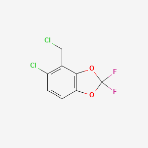 molecular formula C8H4Cl2F2O2 B6351660 5-Chloro-4-chloromethyl-2,2-difluorobenzodioxole, 95% CAS No. 1357627-28-1