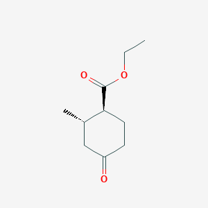 molecular formula C10H16O3 B6351683 Ethyl trans-2-methyl-4-oxo-cyclohexanecarboxylate CAS No. 1350434-18-2
