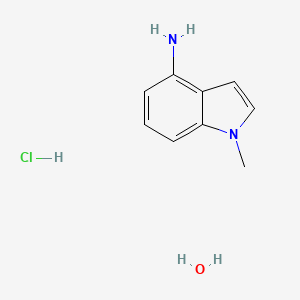 molecular formula C9H13ClN2O B6351738 1-Methyl-1H-indol-4-amine hydrochloride hydrate CAS No. 2368828-26-4
