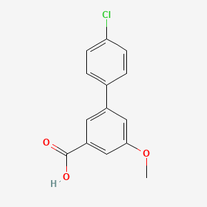molecular formula C14H11ClO3 B6351758 3-(4-Chlorophenyl)-5-methoxybenzoic acid, 95% CAS No. 61888-74-2