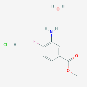 molecular formula C8H11ClFNO3 B6351759 Methyl 3-amino-4-fluorobenzoate hydrochloride hydrate CAS No. 2368828-42-4