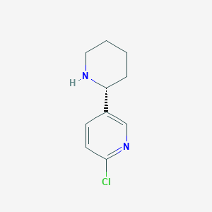 molecular formula C10H13ClN2 B6351765 5-((2R)(2-Piperidyl))-2-chloropyridine CAS No. 1134621-26-3
