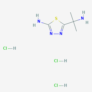 5-(1-Amino-1-methylethyl)-1,3,4-thiadiazol-2-amine trihydrochloride;  95%