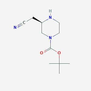 molecular formula C11H19N3O2 B6351839 t-Butyl (3R)-3-(cyanomethyl)piperazine-1-carboxylate CAS No. 2306248-13-3
