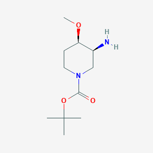 molecular formula C11H22N2O3 B6351845 t-Butyl cis-3-amino-4-methoxy-1-piperidinecarboxylate, 95% CAS No. 1778734-67-0