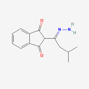 molecular formula C14H16N2O2 B6351855 2-(3-Methylbutyl-1-hydrazone)indane-1,3-dione CAS No. 1025813-41-5