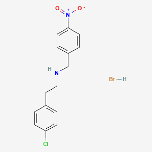 molecular formula C15H16BrClN2O2 B6351887 [2-(4-Chlorophenyl)ethyl](4-nitrobenzyl)amine hydrobromide;  95% CAS No. 1609407-00-2