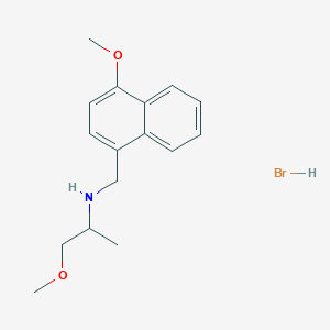 molecular formula C16H22BrNO2 B6351900 （2-甲氧基-1-甲基乙基）[(4-甲氧基-1-萘基)甲基]胺氢溴酸盐；  95% CAS No. 1609403-90-8