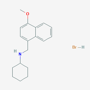 molecular formula C18H24BrNO B6351914 溴化氢N-[(4-甲氧基-1-萘基)甲基]环己胺;  95% CAS No. 1609403-98-6