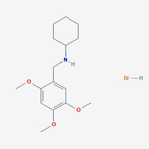 molecular formula C16H26BrNO3 B6351929 N-(2,4,5-Trimethoxybenzyl)cyclohexanamine hydrobromide;  95% CAS No. 1609407-25-1