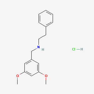 molecular formula C17H22ClNO2 B6351946 N-(3,5-Dimethoxybenzyl)-2-phenylethanamine hydrochloride;  95% CAS No. 77775-70-3