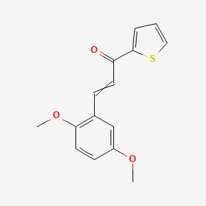 molecular formula C15H14O3S B6352012 (2E)-3-(2,5-Dimethoxyphenyl)-1-(2-thienyl)-2-propen-1-one;  95% CAS No. 364754-41-6