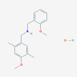 molecular formula C18H24BrNO2 B6352047 N-(2-Methoxybenzyl)-1-(4-methoxy-2,5-dimethylphenyl)methanamine hydrobromide;  95% CAS No. 1609403-97-5