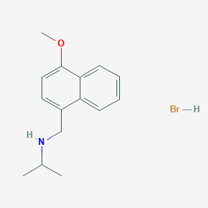 molecular formula C15H20BrNO B6352054 N-[(4-Methoxy-1-naphthyl)methyl]-2-propanamine hydrobromide;  95% CAS No. 1983847-95-5