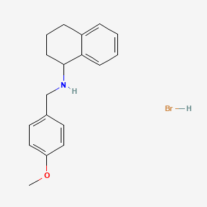 molecular formula C18H22BrNO B6352060 N-(4-Methoxybenzyl)-1,2,3,4-tetrahydro-1-naphthalenamine hydrobromide;  95% CAS No. 1609399-95-2