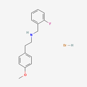 molecular formula C16H19BrFNO B6352083 N-(2-Fluorobenzyl)-2-(4-methoxyphenyl)ethanamine hydrobromide;  95% CAS No. 1609403-72-6