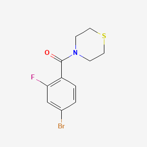 molecular formula C11H11BrFNOS B6352086 (4-Bromo-2-fluorophenyl)(thiomorpholino)methanone CAS No. 1042786-22-0