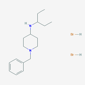 molecular formula C17H30Br2N2 B6352088 1-Benzyl-N-(1-ethylpropyl)-4-piperidinamine dihydrobromide;  95% CAS No. 1609409-50-8