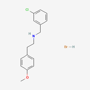 molecular formula C16H19BrClNO B6352101 氢溴酸N-(3-氯苄基)-2-(4-甲氧苯基)乙胺；  95% CAS No. 1609396-48-6