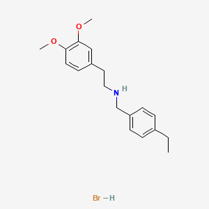 molecular formula C19H26BrNO2 B6352108 [2-(3,4-Dimethoxyphenyl)ethyl](4-ethylbenzyl)amine hydrobromide;  95% CAS No. 1609404-34-3