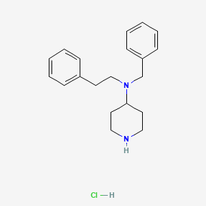 molecular formula C20H27ClN2 B6352130 N-Benzyl-N-(2-phenylethyl)piperidin-4-amine hydrochloride CAS No. 1609406-75-8