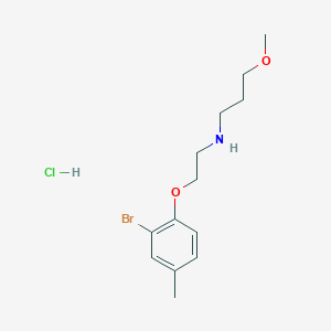 molecular formula C13H21BrClNO2 B6352142 盐酸N-[2-(2-溴-4-甲基苯氧基)乙基]-3-甲氧基-1-丙胺；  95% CAS No. 1609406-31-6