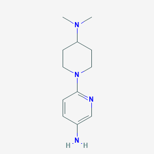 molecular formula C12H20N4 B6352263 3-Amino-6-(4-(dimethylamino)piperidin-1-yl)-pyridine CAS No. 1007869-43-3