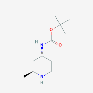 molecular formula C11H22N2O2 B6352279 tert-Butyl N-[(2S,4R)-2-methyl-4-piperidyl]carbamate CAS No. 2305078-76-4
