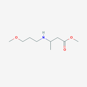 molecular formula C9H19NO3 B6352294 Methyl 3-[(3-methoxypropyl)amino]butanoate CAS No. 1155154-80-5