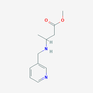molecular formula C11H16N2O2 B6352299 Methyl 3-[(pyridin-3-ylmethyl)amino]butanoate CAS No. 33611-50-6