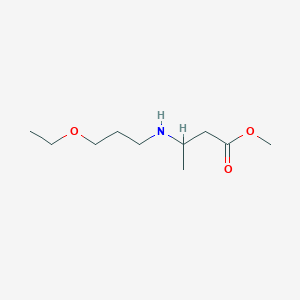 molecular formula C10H21NO3 B6352309 Methyl 3-[(3-ethoxypropyl)amino]butanoate CAS No. 1154386-15-8