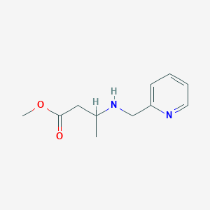 molecular formula C11H16N2O2 B6352313 Methyl 3-[(pyridin-2-ylmethyl)amino]butanoate CAS No. 1155158-76-1