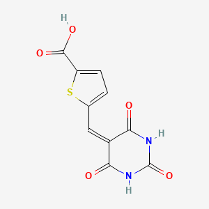 molecular formula C10H6N2O5S B6352335 5-(2,4,6-Trioxo-tetrahydro-pyrimidin-5-ylidenemethyl)-thiophene-2-carboxylic acid CAS No. 1385696-27-4