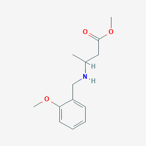 molecular formula C13H19NO3 B6352383 Methyl 3-{[(2-methoxyphenyl)methyl]amino}butanoate CAS No. 1155158-79-4