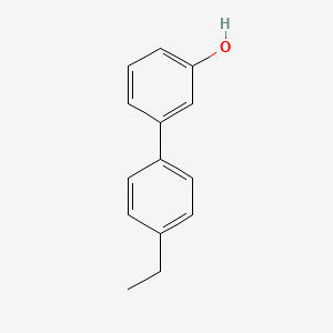 molecular formula C14H14O B6352421 3-(4-Ethylphenyl)phenol, 95% CAS No. 855412-81-6