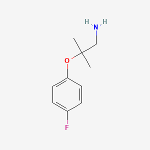 molecular formula C10H14FNO B6352430 2-(4-Fluorophenoxy)-2-methylpropan-1-amine CAS No. 1082423-80-0