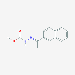 molecular formula C14H14N2O2 B6352449 Methyl 2-[1-(2-naphthyl)ethylidene]-1-hydrazinecarboxylate, 90% CAS No. 1883421-79-1