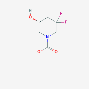 molecular formula C10H17F2NO3 B6352472 tert-Butyl (5R)-3,3-difluoro-5-hydroxy-piperidine-1-carboxylate CAS No. 2387560-06-5