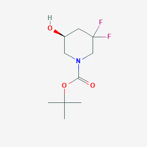 molecular formula C10H17F2NO3 B6352478 tert-Butyl (5S)-3,3-difluoro-5-hydroxy-piperidine-1-carboxylate CAS No. 2381062-15-1